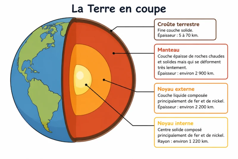 La terre en coupe